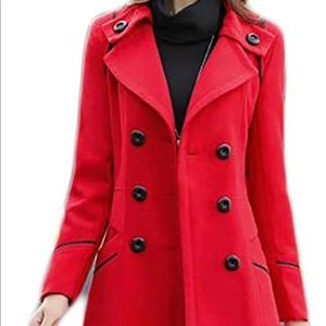 Red peacoat